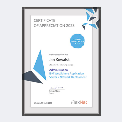 Certificate WAS 7 ND