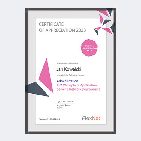Certificate WAS 8 ND