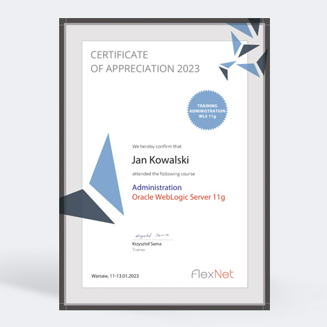 Certificate WLS 11g